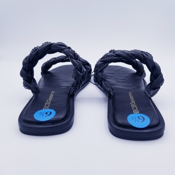 BCBGeneration Taneka Black Braided Sandals NWOT size 6.5 - Picture 9 of 12